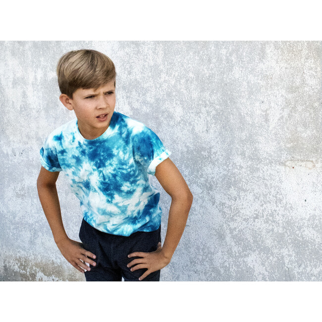 Crystal Tie-Dye T-shirt, Ocean Green - T-Shirts - 3