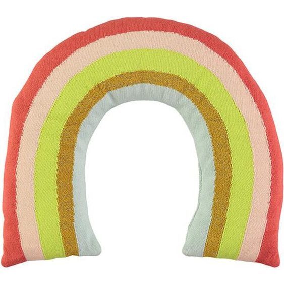 Organic Knit Rainbow Pillow - Decorative Pillows - 1