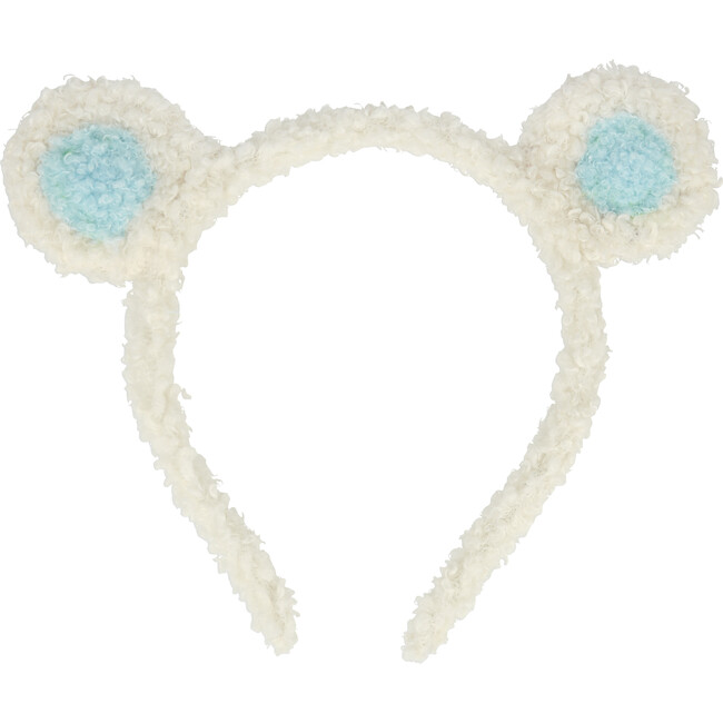 Bear Ear Headband, Light Blue/White - Hair Accessories - 1