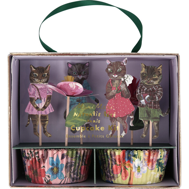 Nathalie Lete Flora Cat Cupcake Kit - Party Accessories - 1