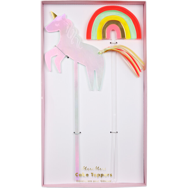 Unicorn & Rainbow Cake Toppers - Party Accessories - 1