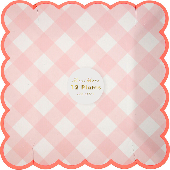 Pink Gingham Plates, Small - Tableware - 2