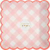 Pink Gingham Plates, Small - Tableware - 2