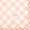 Pink Gingham Napkins, Large - Tableware - 2