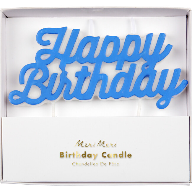 Happy Birthday Candle, Blue