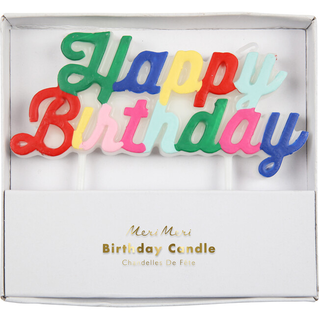 Happy Birthday Candle, Multicolor