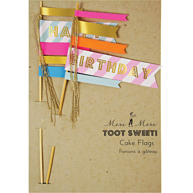 Birthday Flag Cake Toppers