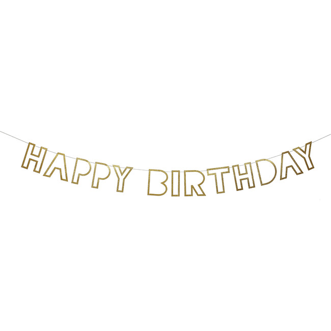 Happy Birthday Silver Garland - Decorations - 1