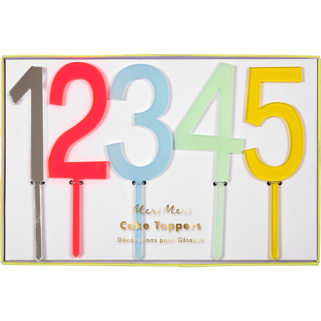 Multicolor Number Cake Toppers - Tableware - 1