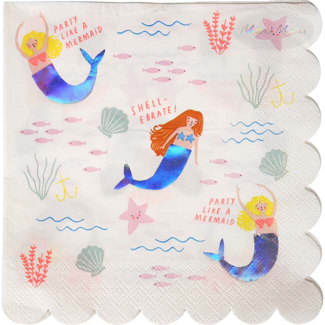 Let's Be Mermaids Napkins, Large - Tableware - 2