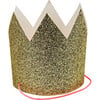 Mini Gold Glitter Crowns - Party Accessories - 1 - thumbnail