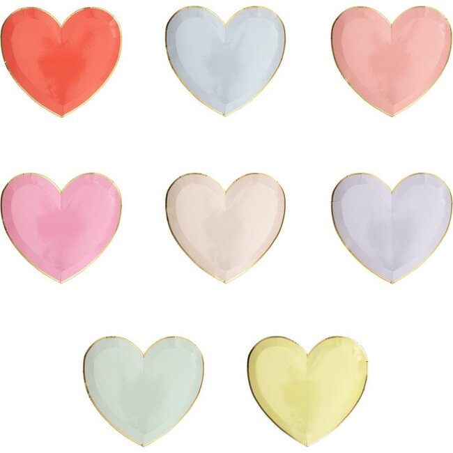 Pastel Palette Heart Small Plates - Party - 1