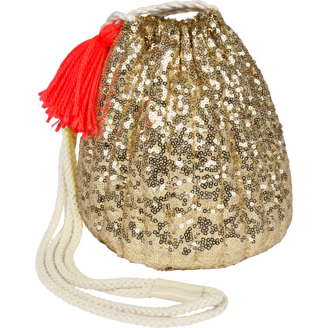 Gold Sequin Small Purse - Bags - 1