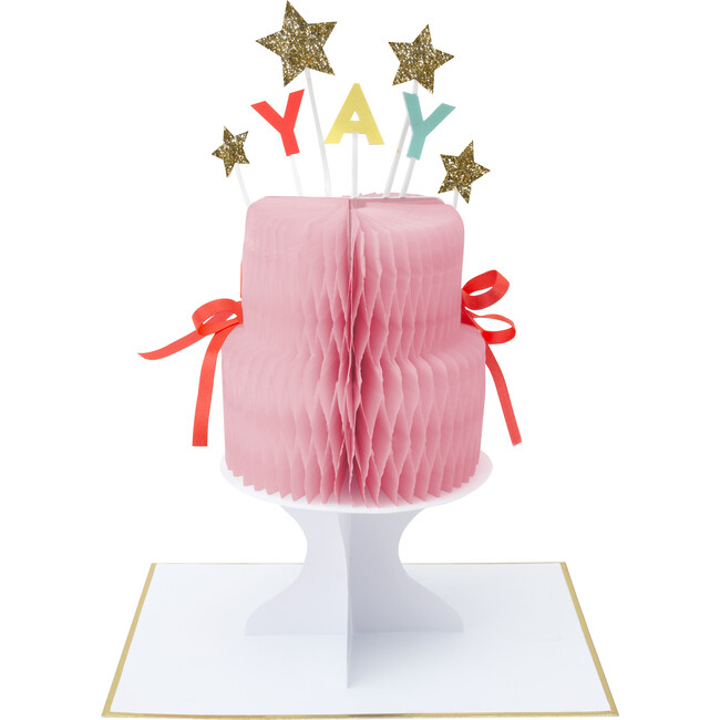 Yay! Cake Stand-Up Card