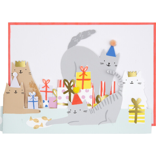 Cat Party Concertina Card