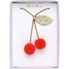 Cherry Pompom Necklace - Necklaces - 2