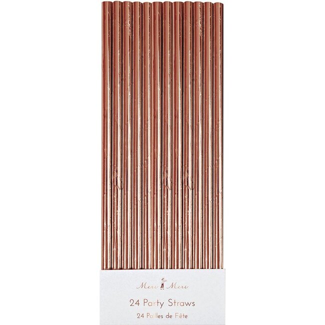 Rose Gold Foil Paper Straws - Drinkware - 1