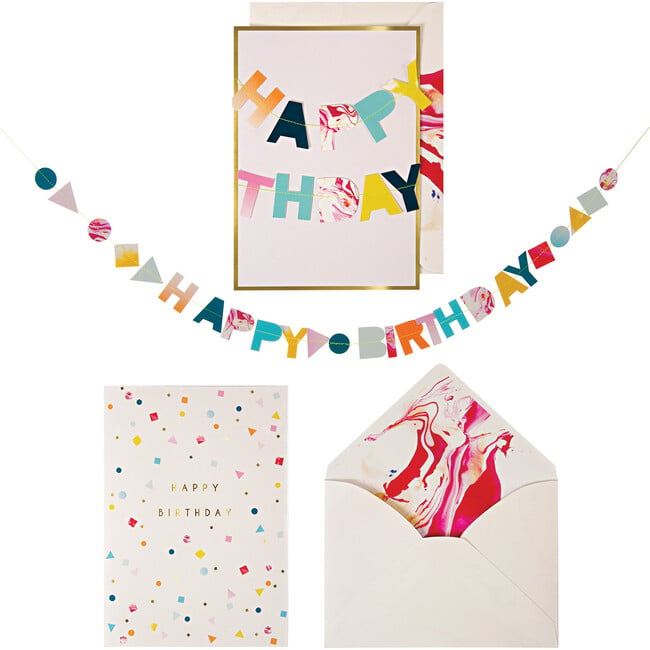 Happy Birthday Garland Card - Paper Goods - 2