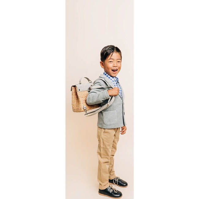 Mini Convertible Kid's Briefcase, Grey