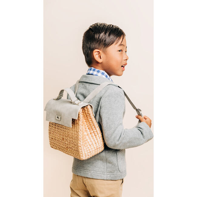 Mini Convertible Kid's Briefcase, Grey - Backpacks - 6