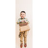 Mini Convertible Kid's Briefcase, Cognac - Backpacks - 8