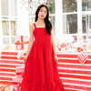 Rudolph Cotton Maxi Dress, Red - Dresses - 2 - thumbnail