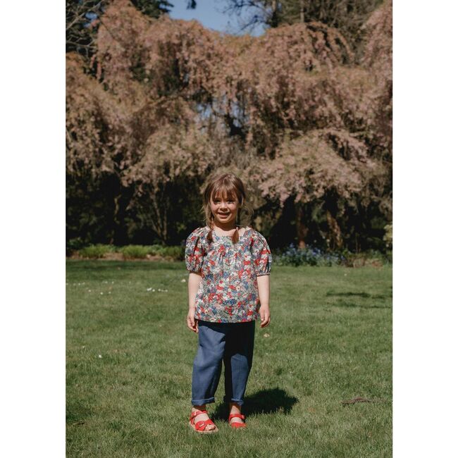 Anais Square Neck Blouse, Thorpe Red - Blouses - 3