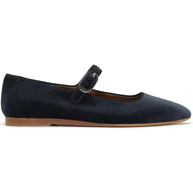 Women's Velvet Mary Jane, Dark Smoke