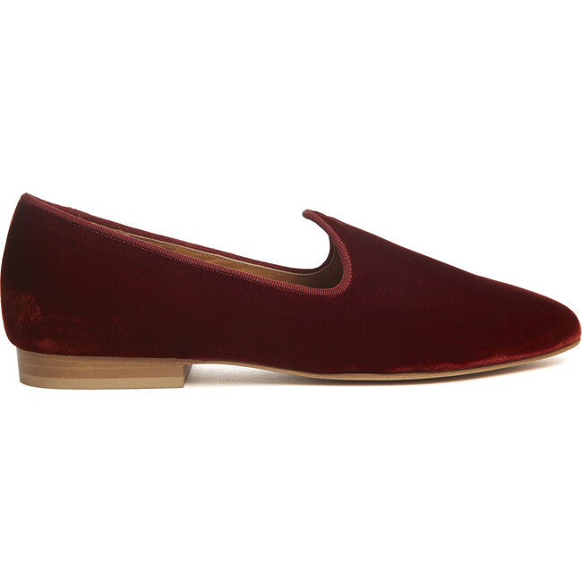 Women's Velvet Venetian Slipper, Rust - Flats - 3
