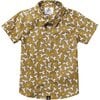 Seaesta Surf x Peanuts® Joe Cool Button Up Shirt, Olive - Shirts - 1 - thumbnail