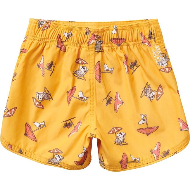 Peanuts® Snoopy Shade Boardshorts, Mustard - Swim Trunks - 2