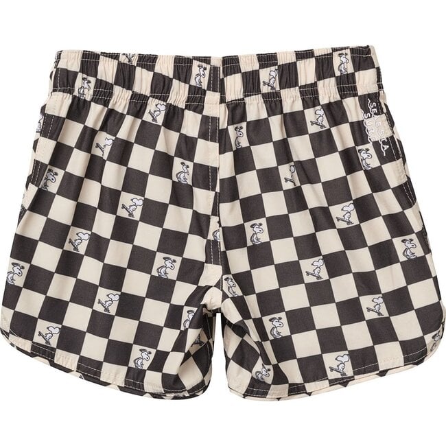 Peanuts® Black & White Checkerboard Boardshorts, Strand - Swim Trunks - 2