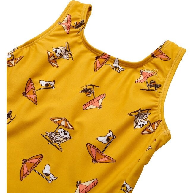 Peanuts® Snoopy Shade Swimsuit, Mustard - One Pieces - 2