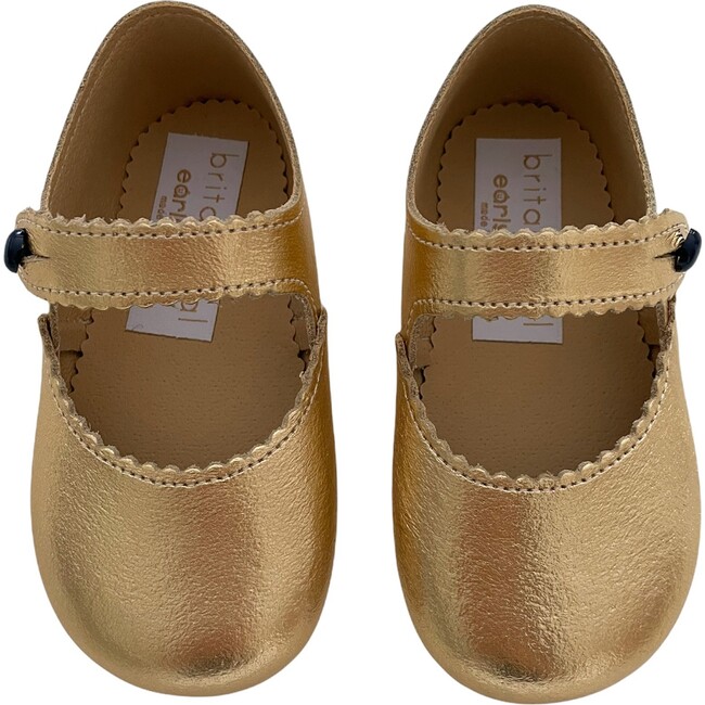 Emma British Pre-Walker Baby Shoe, Metallic Gold