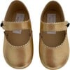 Emma British Pre-Walker Baby Shoe, Metallic Gold - Mary Janes - 1 - thumbnail