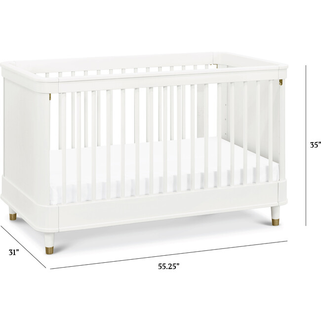 Tanner 3-in-1 Convertible Crib, Warm White - Cribs - 4