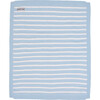S+N Knit Stripe Blanket, Light Blue - Blankets - 2