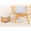 S+N Knit Stripe Blanket, Light Blue - Blankets - 3