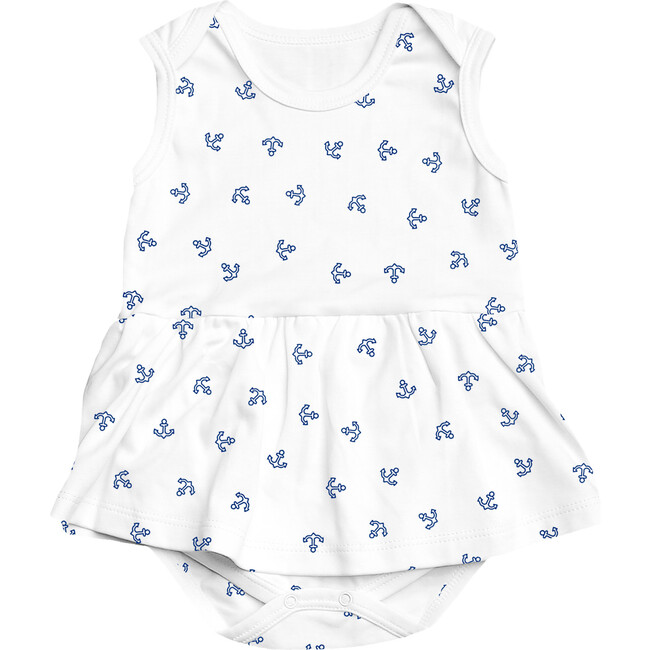 Riley Ballerina Romper, Blue Anchor - Rompers - 1