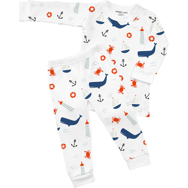 Two Piece Pajama Set, Nautical - Pajamas - 1