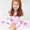 Bold Star Pajama Set, Pink - Pajamas - 2