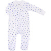 Mini Stars Zipper Romper, Blue - Onesies - 1 - thumbnail