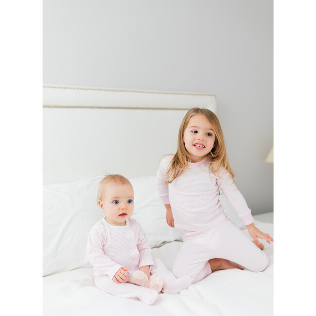 Classic Striped Pajamas, Pink - Pajamas - 2