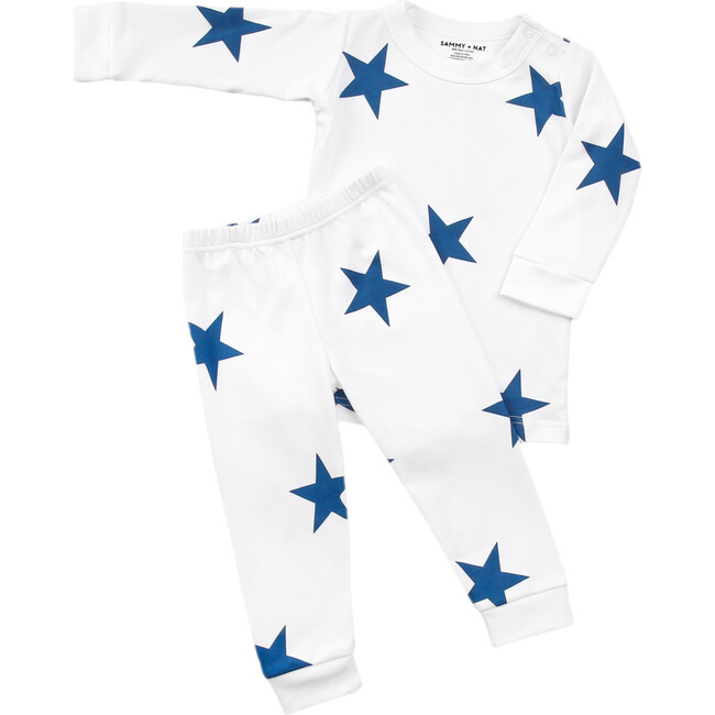 Bold Blue Star Two Piece Pajama