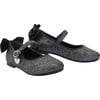 Glitter Bow Flats, Black - Mary Janes - 1 - thumbnail