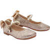 Glitter Bow Flats, Gold - Mary Janes - 1 - thumbnail