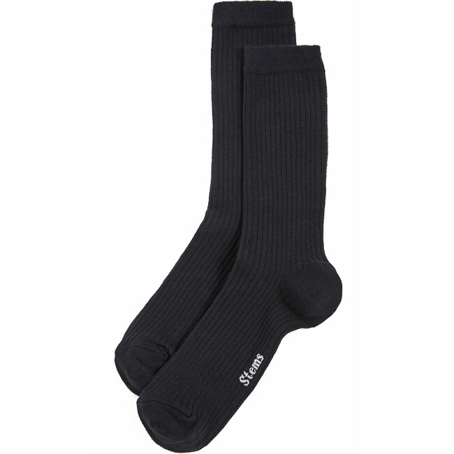 Women's Cloud Cashmere Ribbed Sock, Black