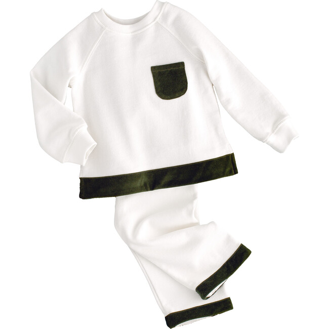 Organic Velveteen Trim Set, Green - Mixed Apparel Set - 1