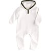 Organic Velveteen Hooded Onesie, Green - Onesies - 1 - thumbnail