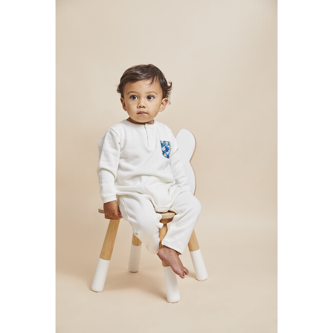 Organic Liberty London Pocket Onesie, Blue - Onesies - 3